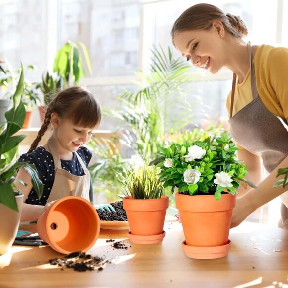 3 Inch Terracotta Pots with Saucer-20 Pack Succulent Cactus Plant Pots with Drai - Picture 7 of 7